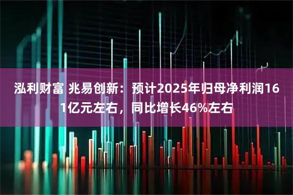 泓利财富 兆易创新：预计2025年归母净利润161亿元左右，同比增长46%左右