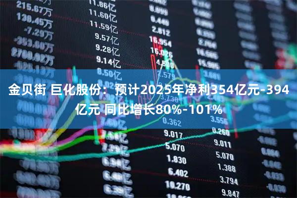 金贝街 巨化股份：预计2025年净利354亿元-394亿元 同比增长80%-101%
